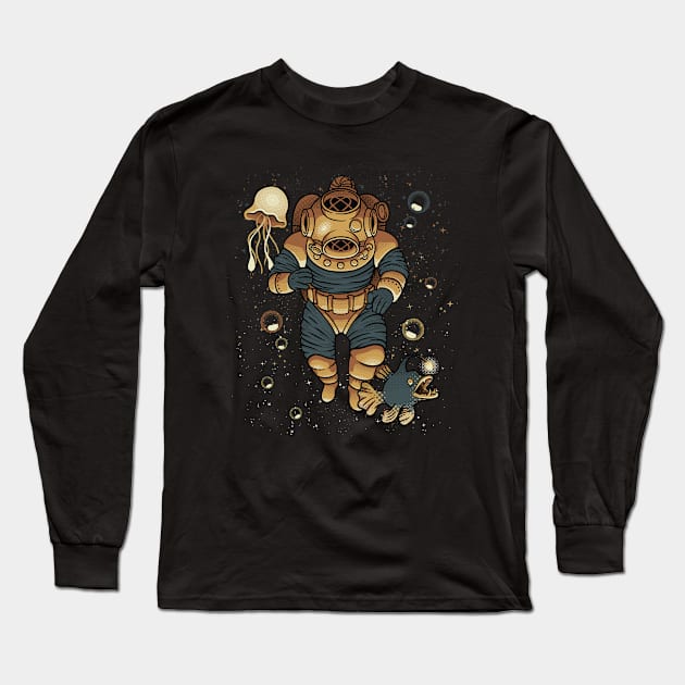 Scuba Diver Universe by Tobe Fonseca Long Sleeve T-Shirt by Tobe_Fonseca